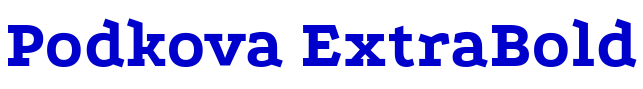 Podkova ExtraBold フォント